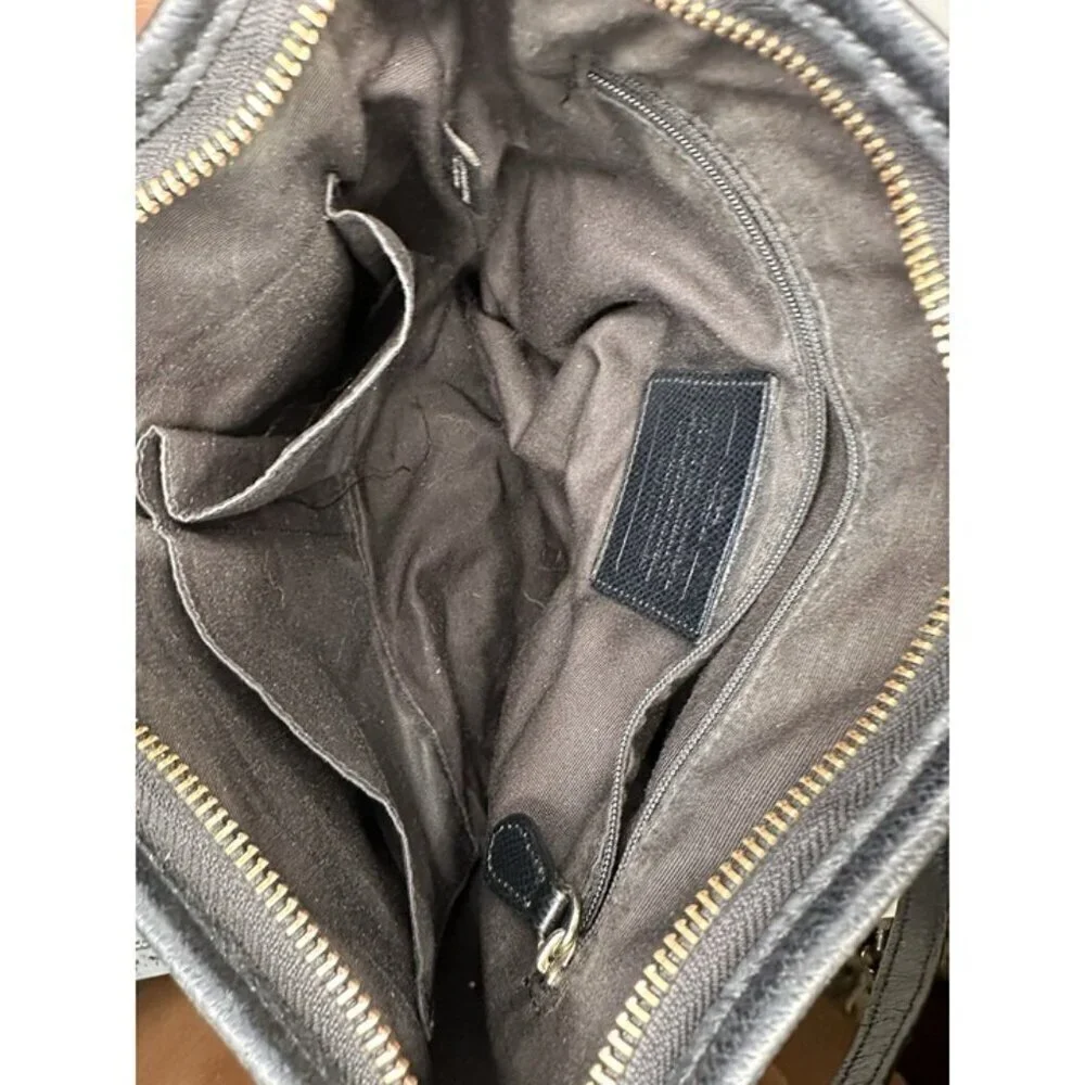 Coach Crossbody Leather Bag - Dark Brown